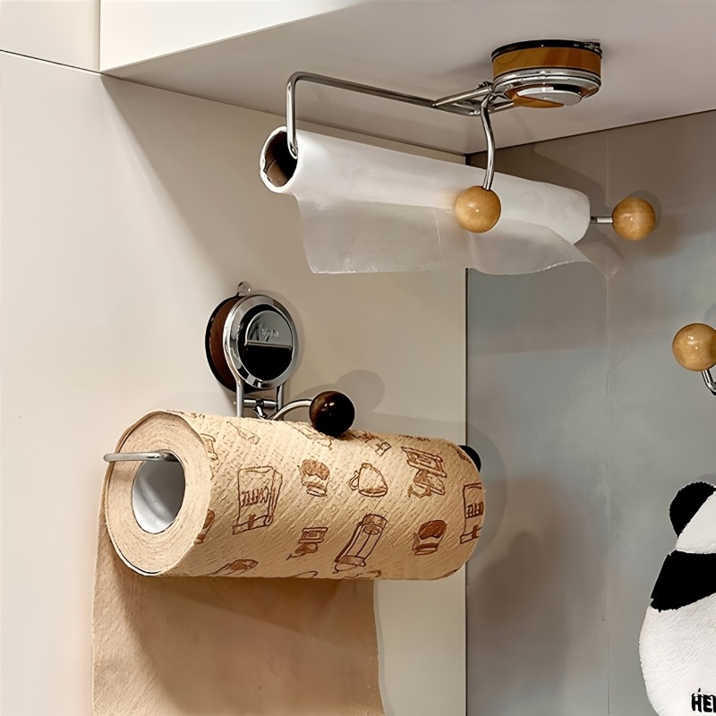 Home Bathroom Paper Towels - Suction Cup Kitchen Paper Towel Holder