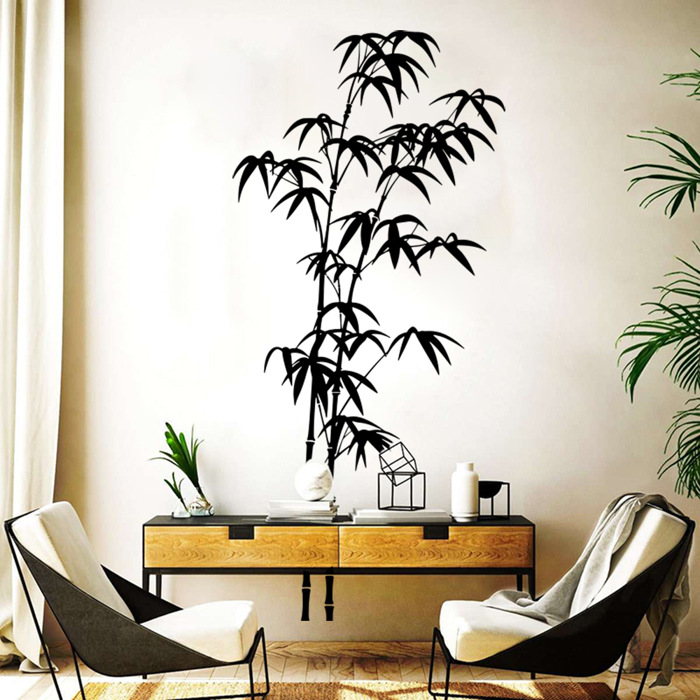 Home Bathroom Floor Tiles - Large Bamboo Tree Wall Sticker Bathroom