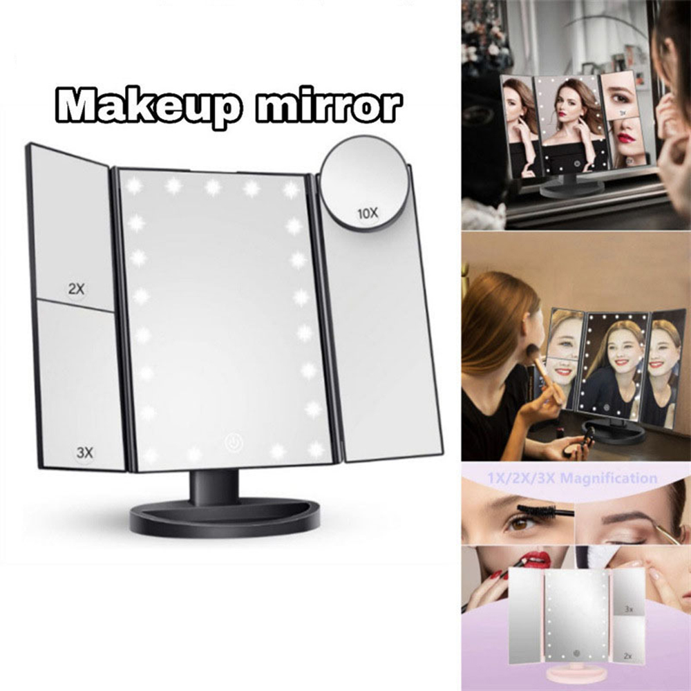 Home Theater Bathroom - Bathroom Folding Makeup Mirror, 2X 3X