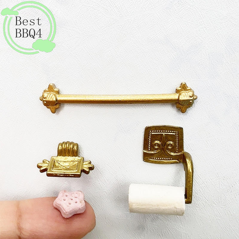 Home Bathroom Paper Towels - (BBQ4)1/12 Dollhouse Simulation Paper Towel Rack
