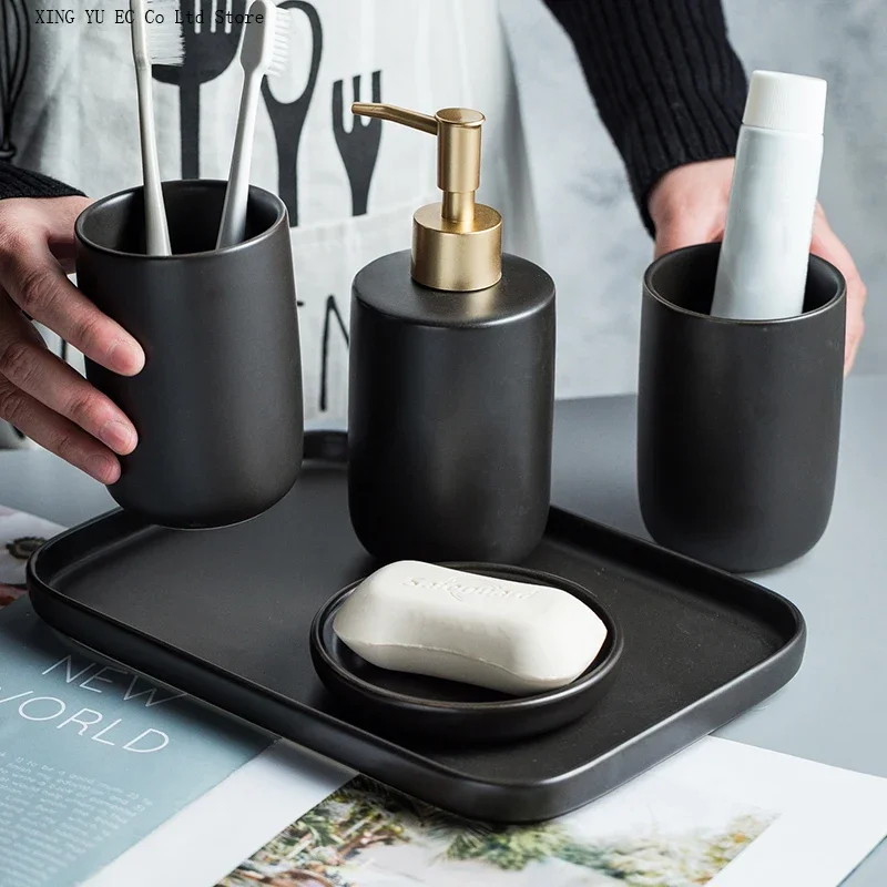 Zara Home Bathroom Set - Ceramic Wash Set Bathroom Decoration Accessories