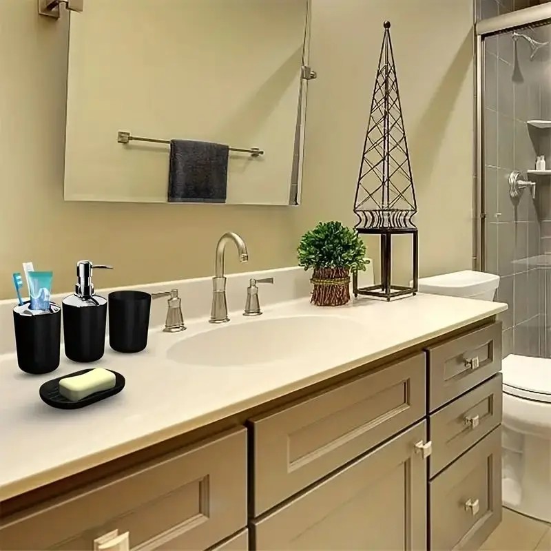 4pcs Bathroom Set, Plastic Gif - Zara Home Bathroom Set ulasan dan harga