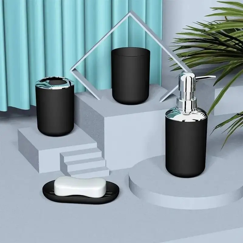 4pcs Bathroom Set, Plastic Gif - Zara Home Bathroom Set ulasan dan harga