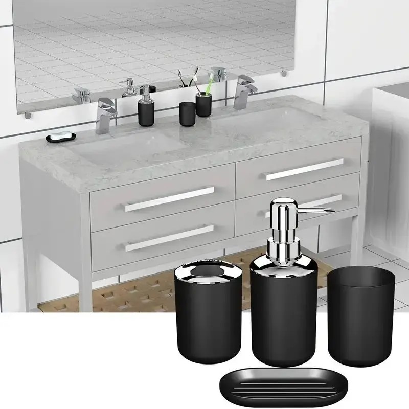 4pcs Bathroom Set, Plastic Gif - Zara Home Bathroom Set ulasan dan harga