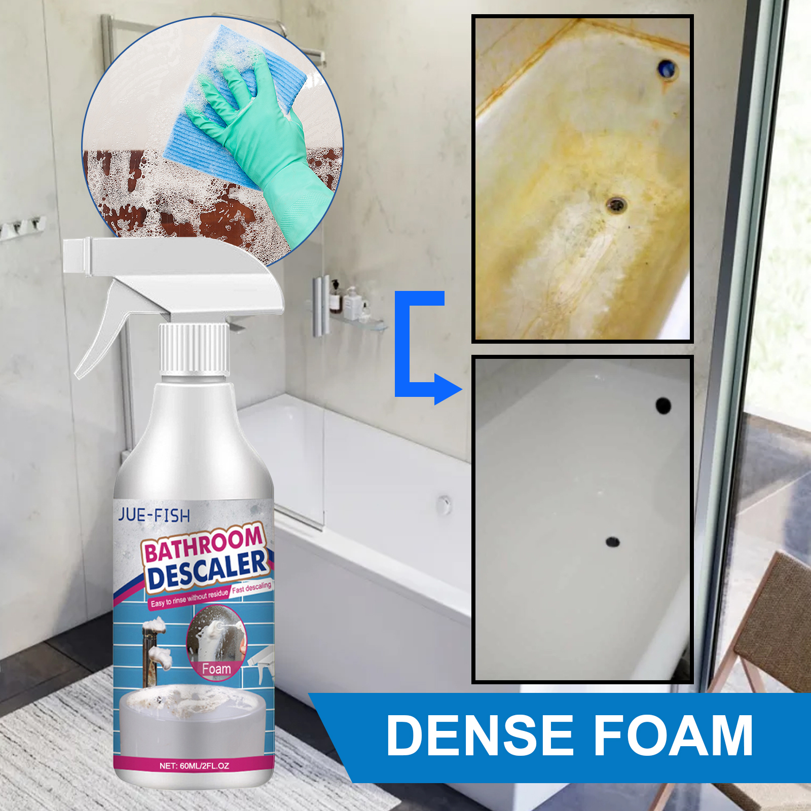 Jue Fish 60ml Bathroom Cleaner - Home Bathroom Scales ulasan dan harga