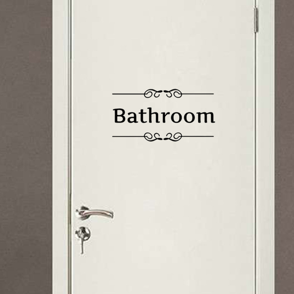 4Pcs Bathroom Wall Stickers To - Home Bathroom Door Signs ulasan dan harga