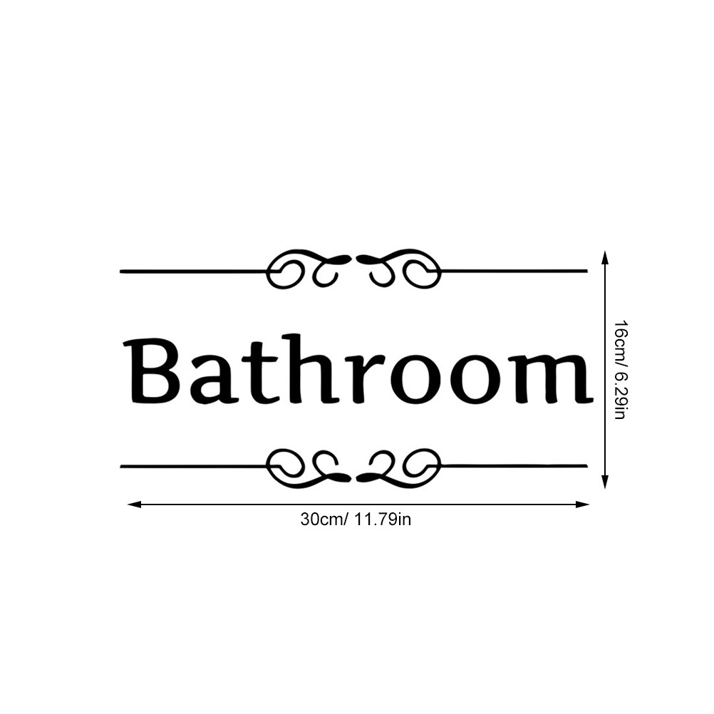 4Pcs Bathroom Wall Stickers To - Home Bathroom Door Signs ulasan dan harga
