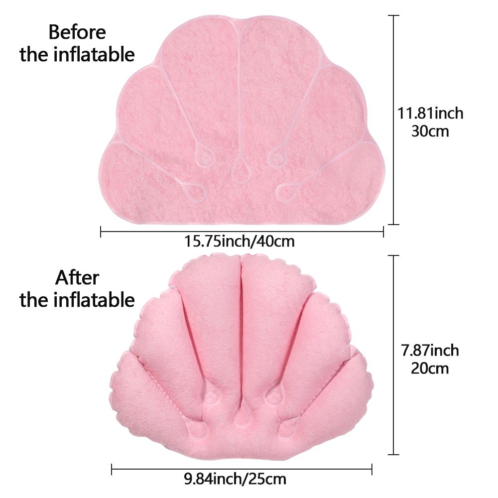 Soft Fan-shaped Inflatable Pil - Bathtub Pillow Inflatable ulasan dan harga