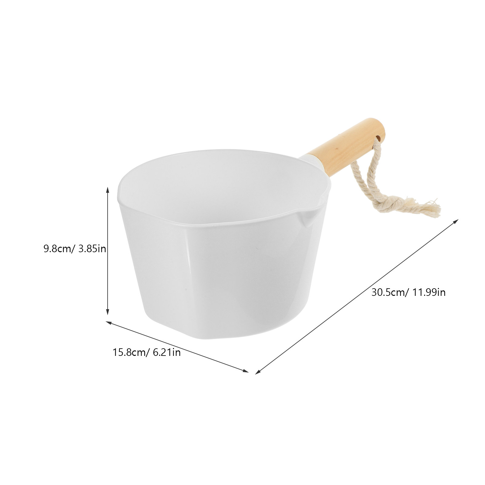 Wooden Long Handle Water Scoop - Home Bathroom Tub ulasan dan harga