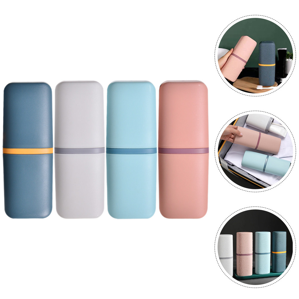 4Pcs Portable Toothbrush Organ - Toothbrush Holder Set ulasan dan harga