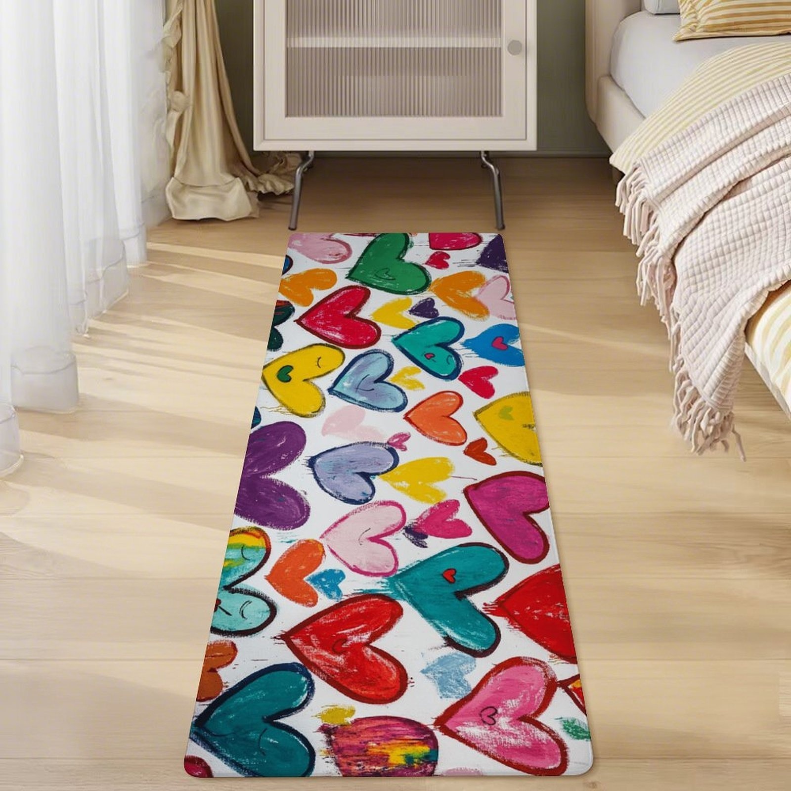 Crayon Graffiti Colorful Heart - Home Bathroom Tub ulasan dan harga