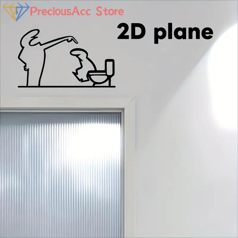 La Linea Minimalist Line Art S - Home Bathroom Door Signs ulasan dan harga