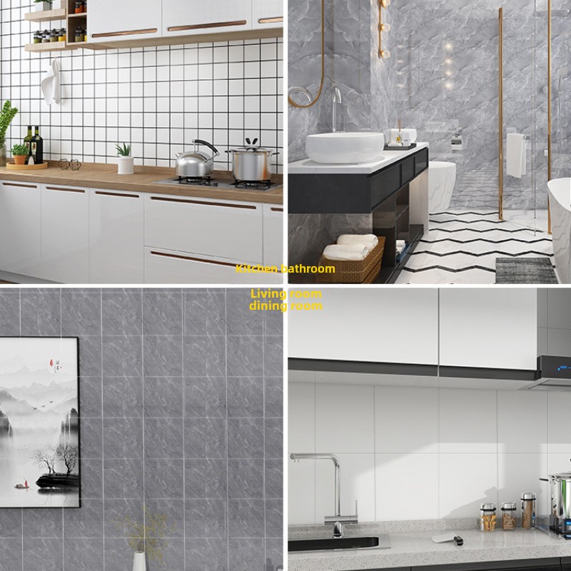10-50Pcs PVC Marble Wall Stick - Home Bathroom Floor Tiles ulasan dan harga