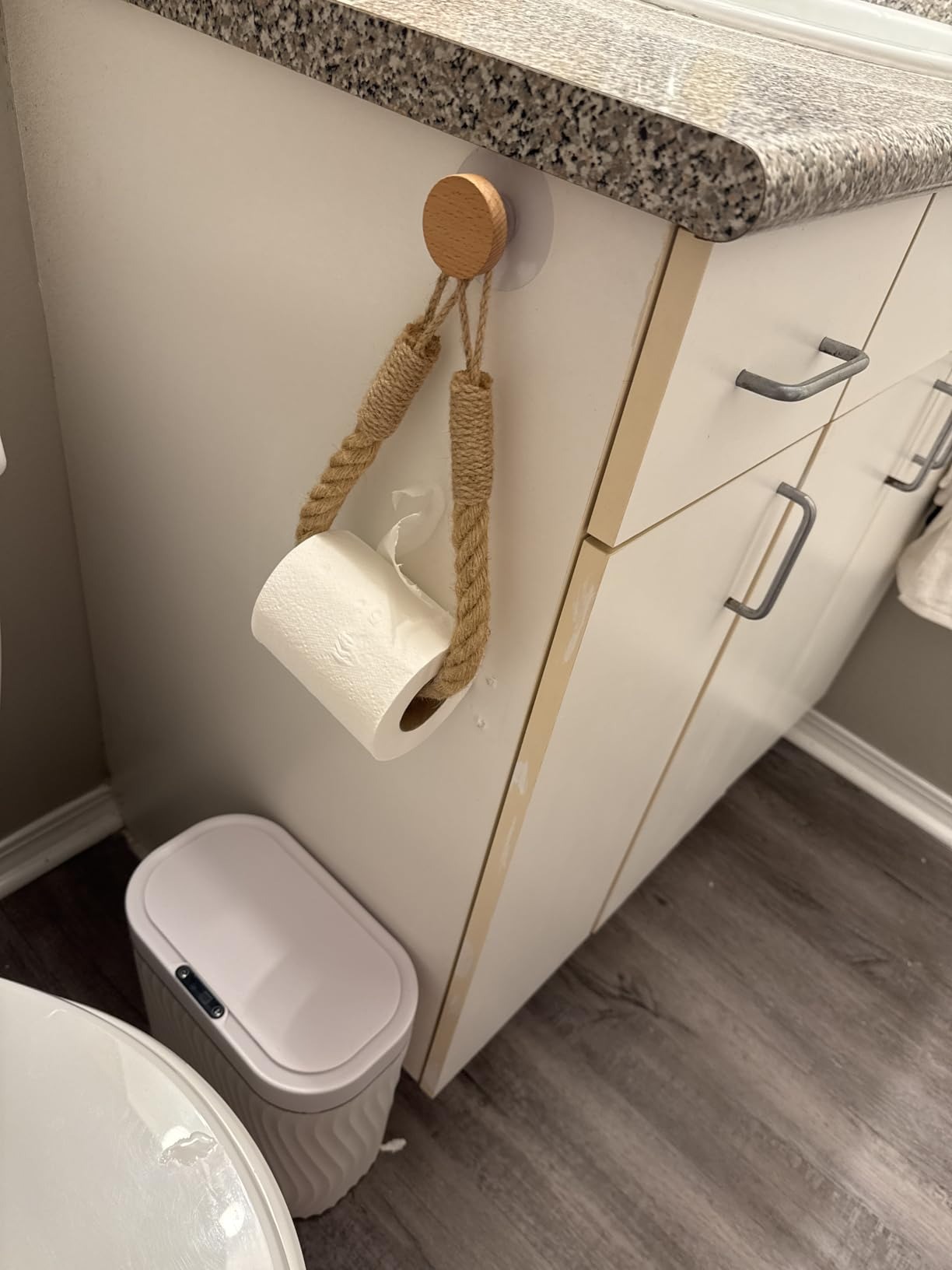 Hemp Rope Towel Holder, Creati - Home Bathroom Paper Towels ulasan dan harga