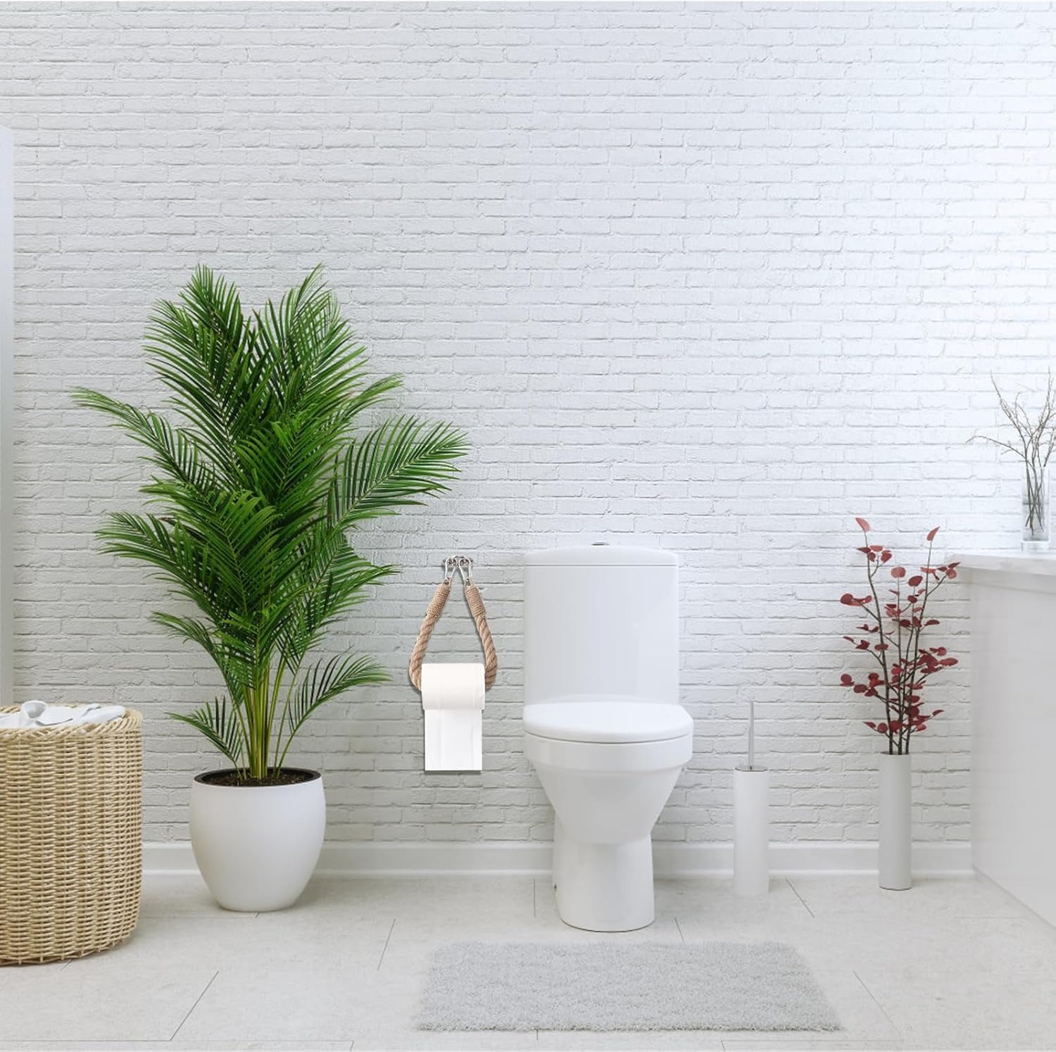 Hemp Rope Towel Holder, Creati - Home Bathroom Paper Towels ulasan dan harga