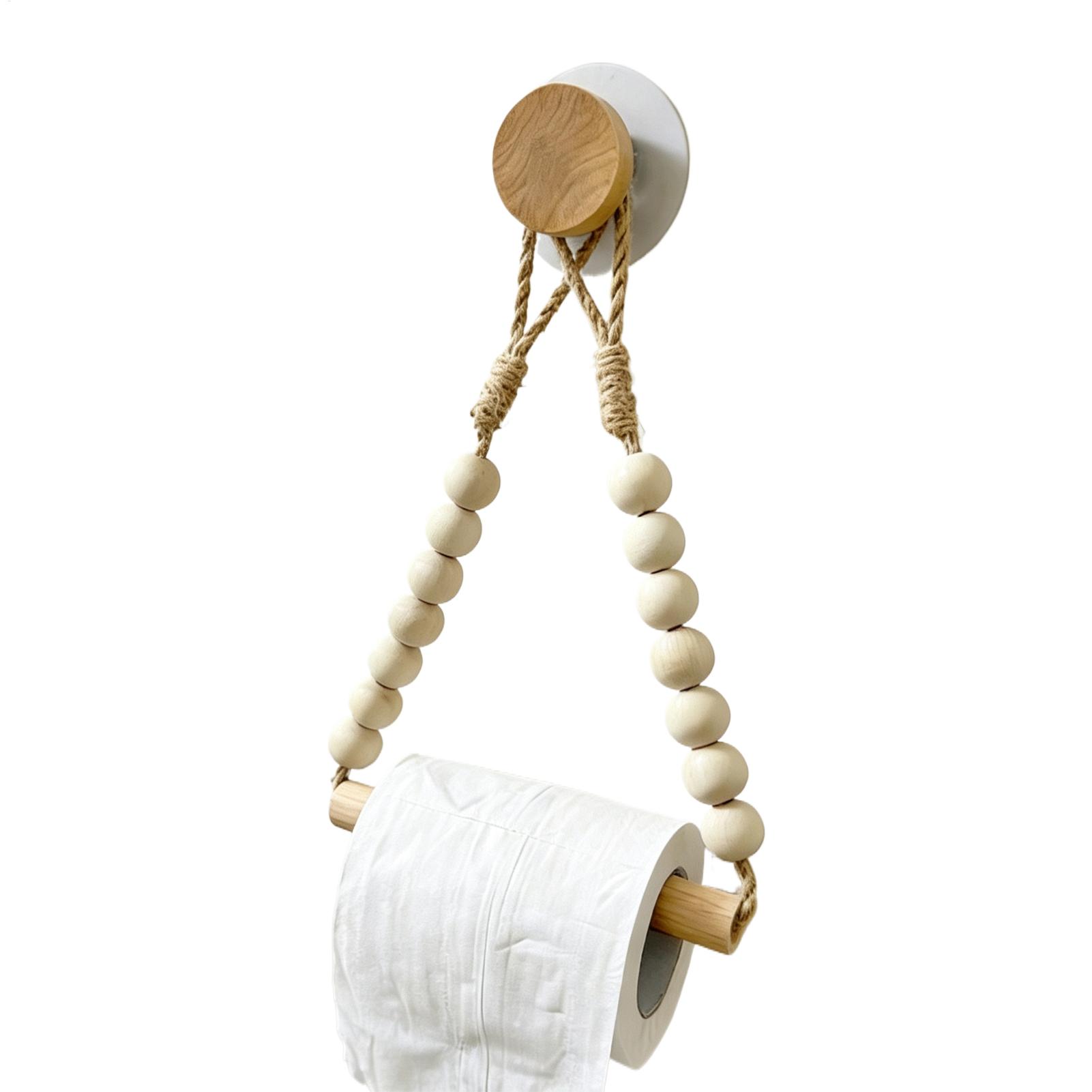 Toilet Paper Holder Wood Bead  - Home Bathroom Paper Towels ulasan dan harga