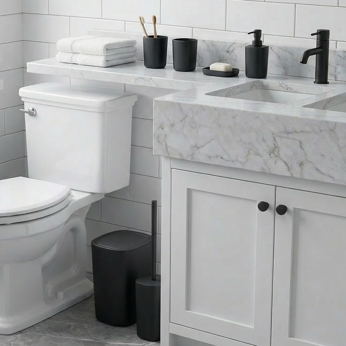 6pcs Bathroom Accessories Set, - Zara Home Bathroom Set ulasan dan harga
