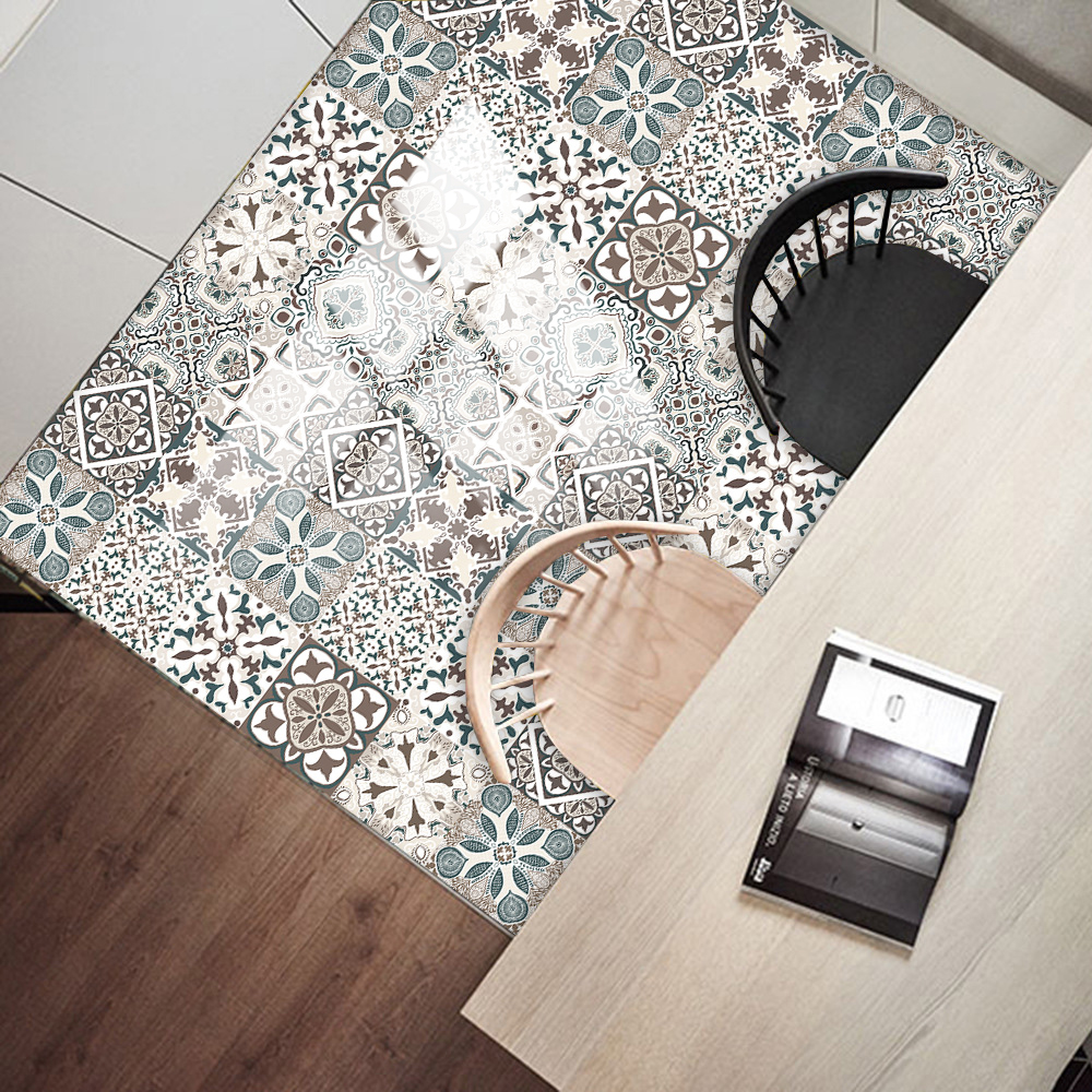 10pcs/set Grey Tile Pattern Ti - Home Bathroom Floor Tiles ulasan dan harga