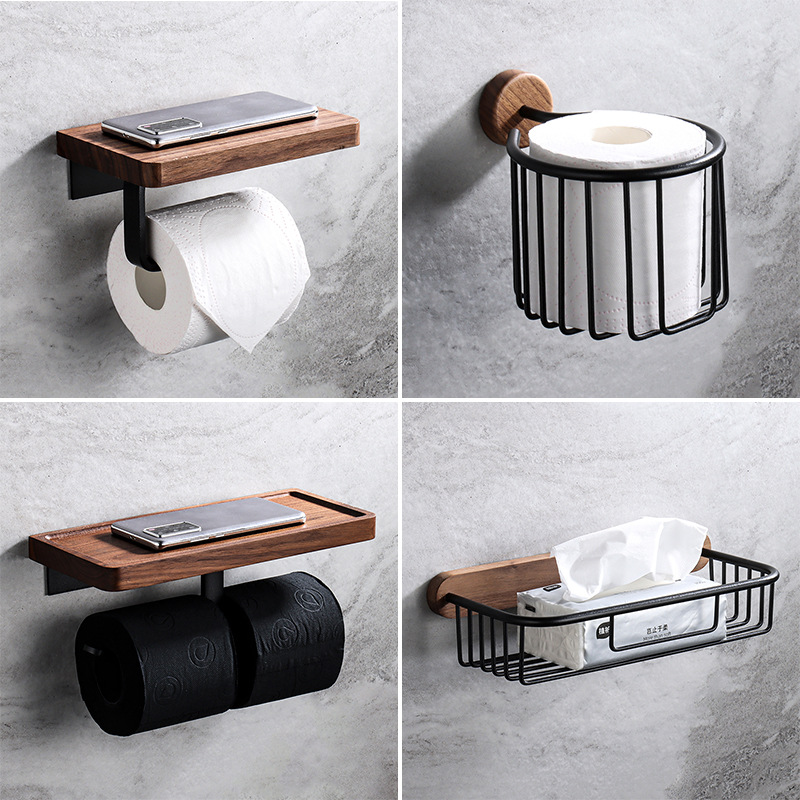 Solid Wood Tissue Holder No Dr - Home Bathroom Paper Towels ulasan dan harga