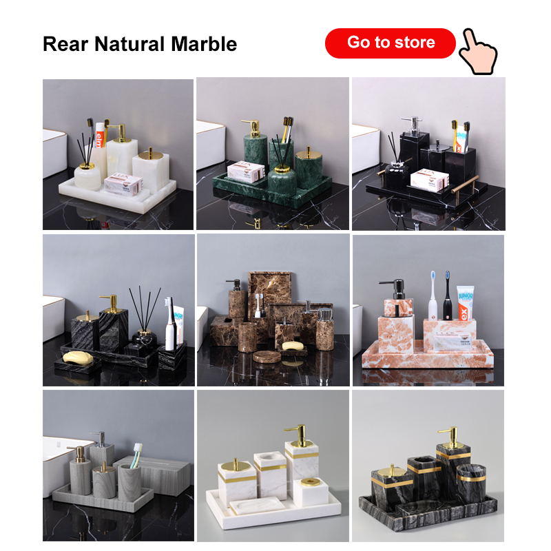 White Onyx Natural Marble Set  - Zara Home Bathroom Set ulasan dan harga