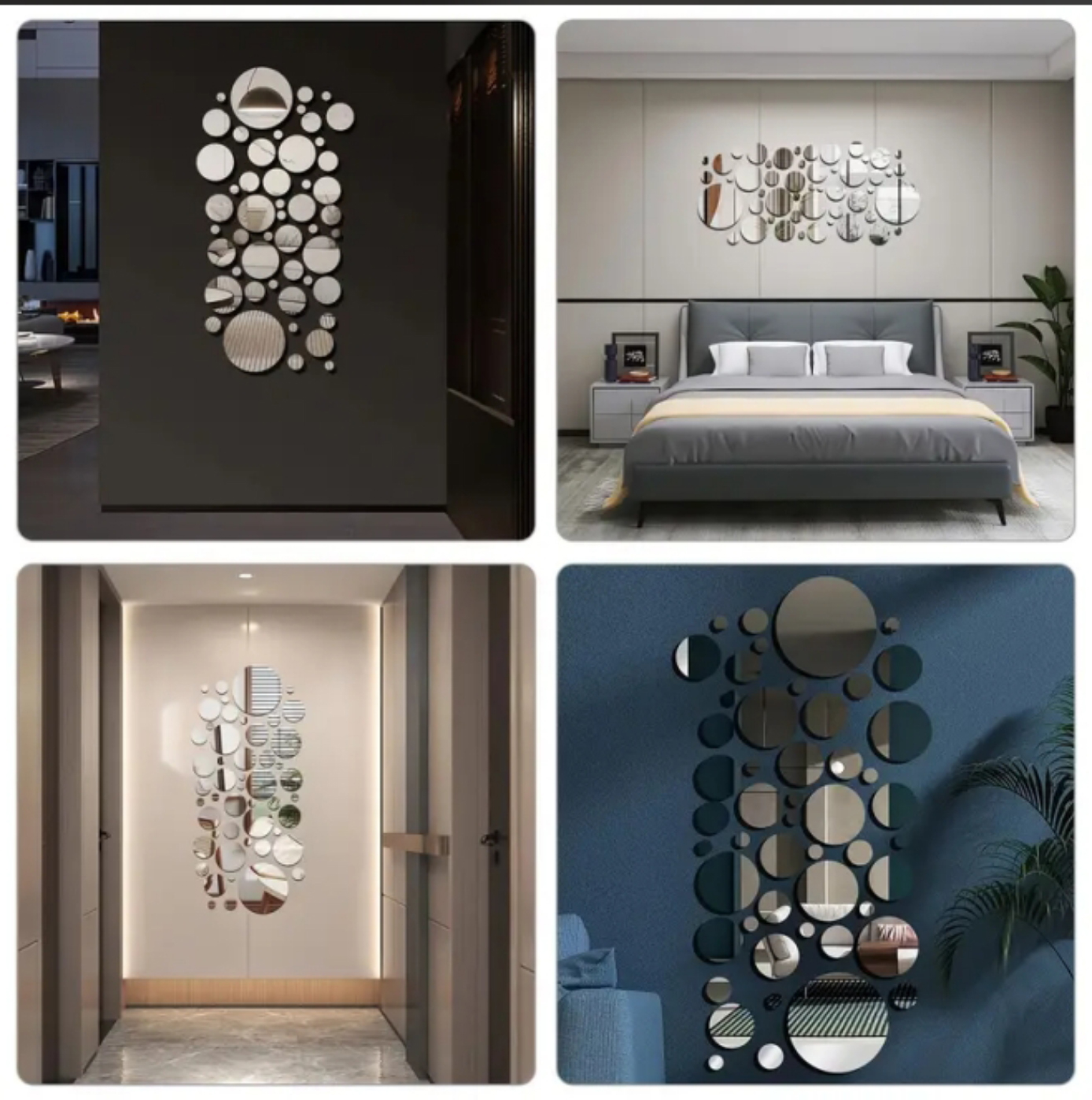32 PCs 3D Acrylic Mirror Wall  - Home Theater Bathroom ulasan dan harga