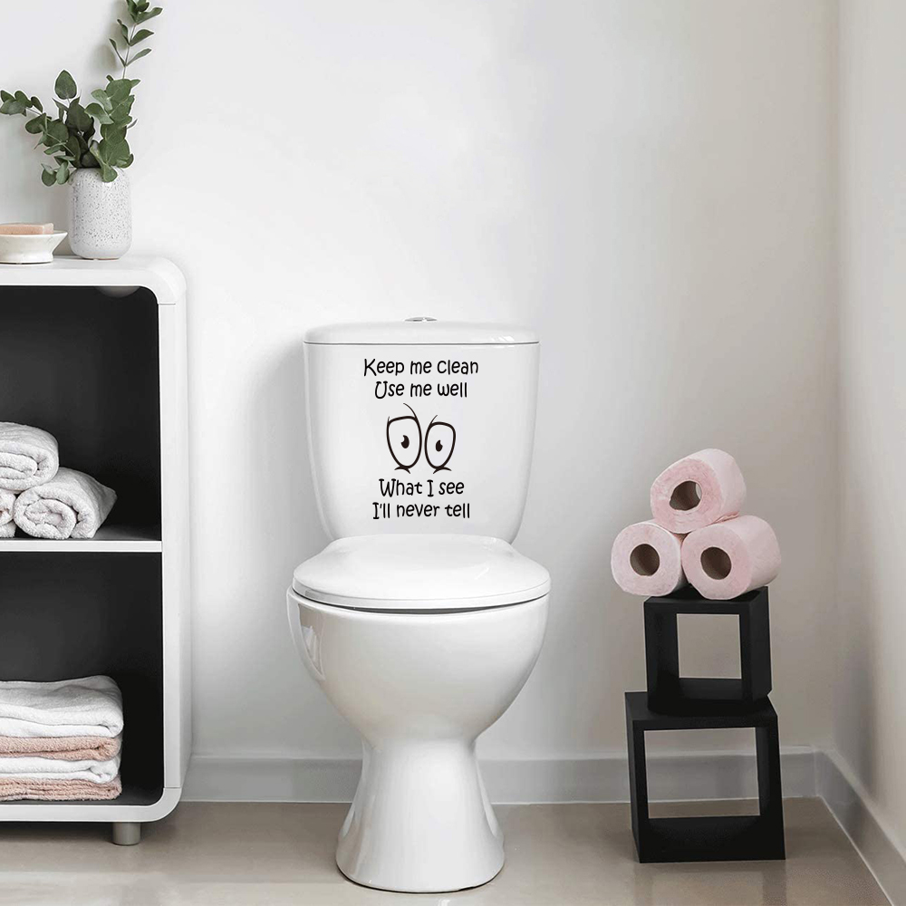 Funny Toilet Sticker Decal Kee - Home Bathroom Floor Tiles ulasan dan harga