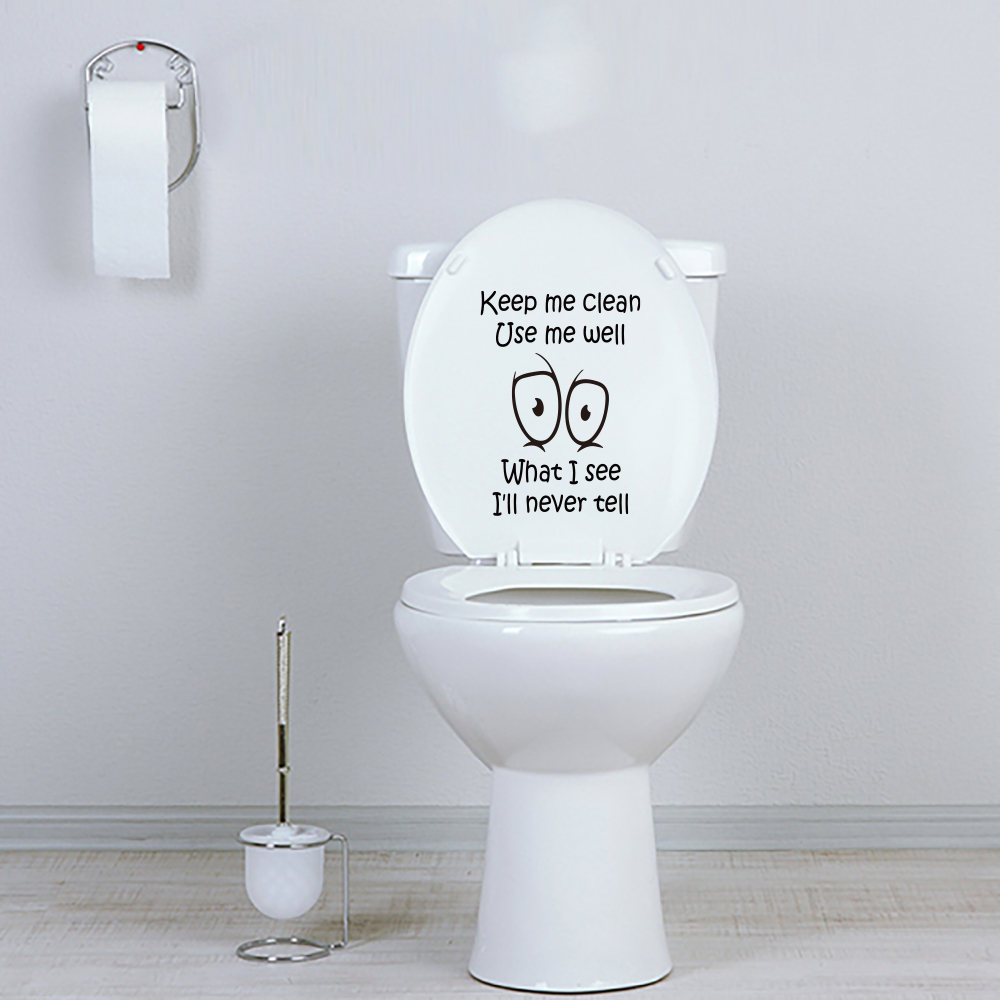 Funny Toilet Sticker Decal Kee - Home Bathroom Floor Tiles ulasan dan harga