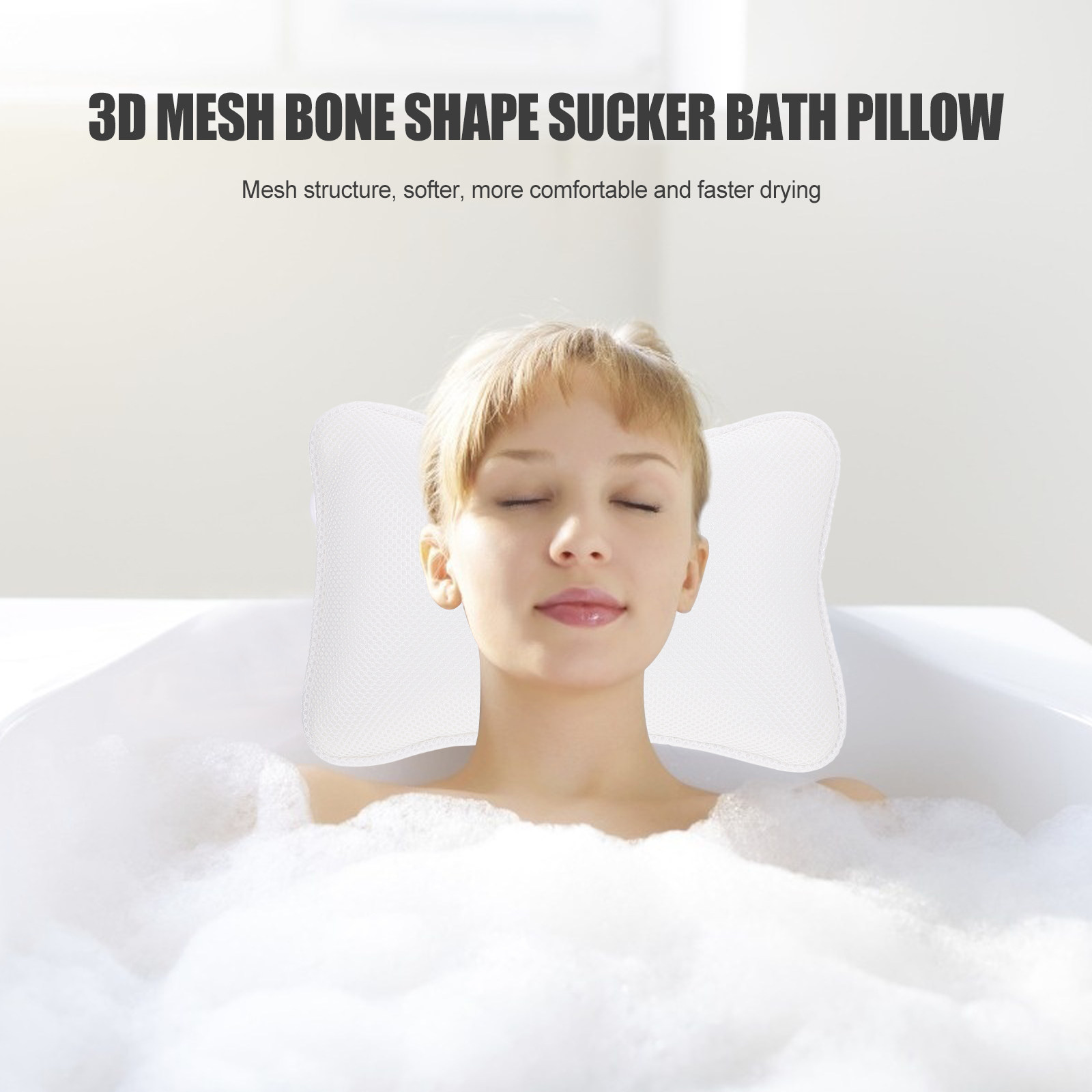 1Pcs Bath Pillow Mesh 3D Infla - Bathtub Pillow Inflatable ulasan dan harga