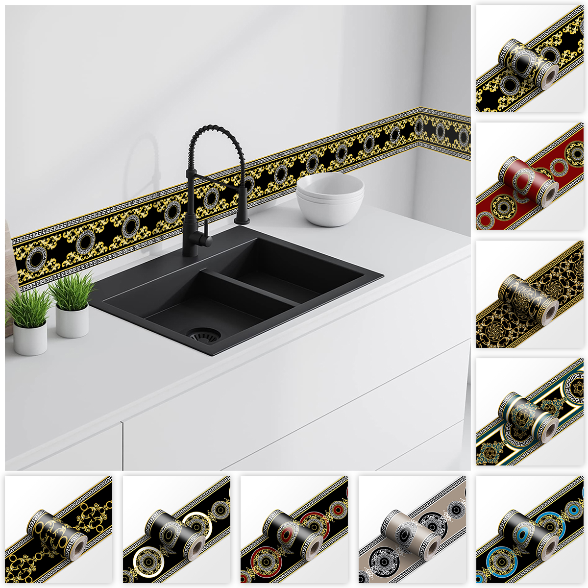 Decorative Self Adhesive Skirt - Home Bathroom Floor Tiles ulasan dan harga