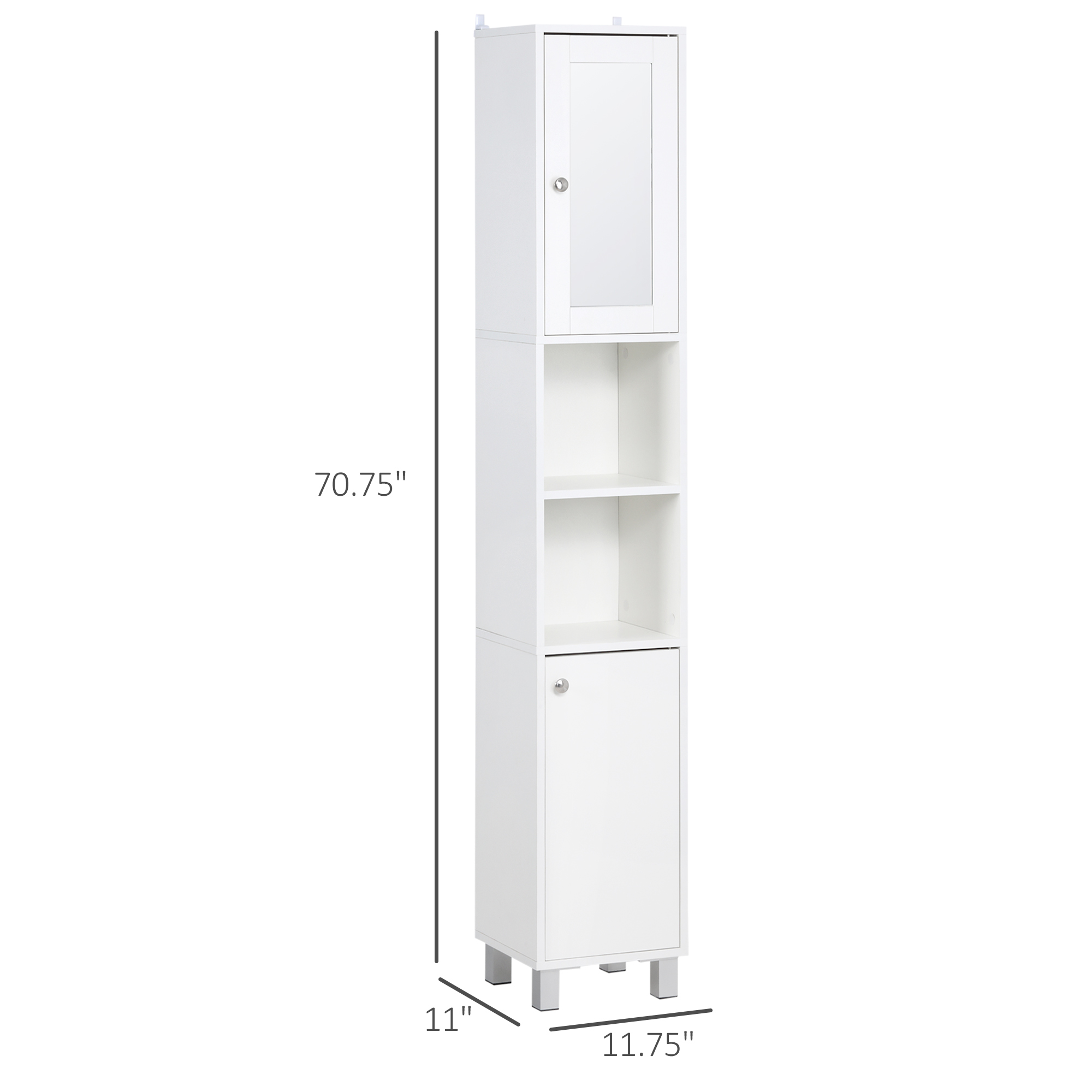 Kleankin Tall Bathroom Storage - Home Theater Bathroom ulasan dan harga