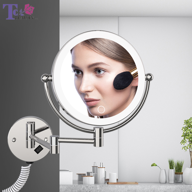 Wall Mounted LED Makeup Mirror - Home Theater Bathroom ulasan dan harga