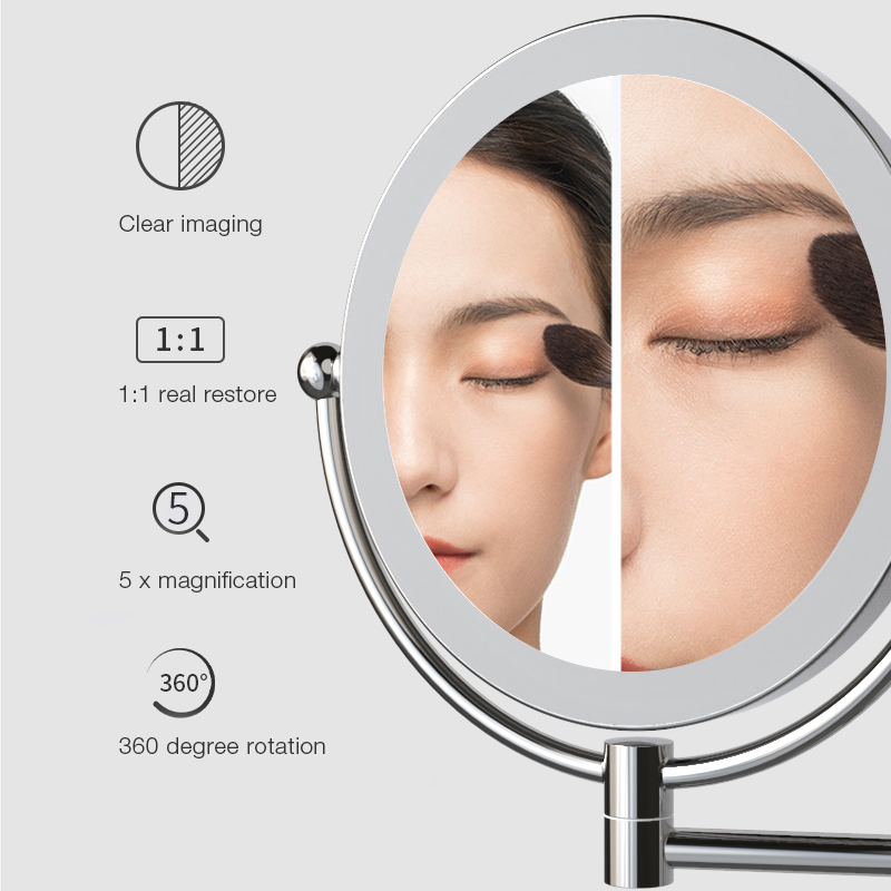 Wall Mounted LED Makeup Mirror - Home Theater Bathroom ulasan dan harga