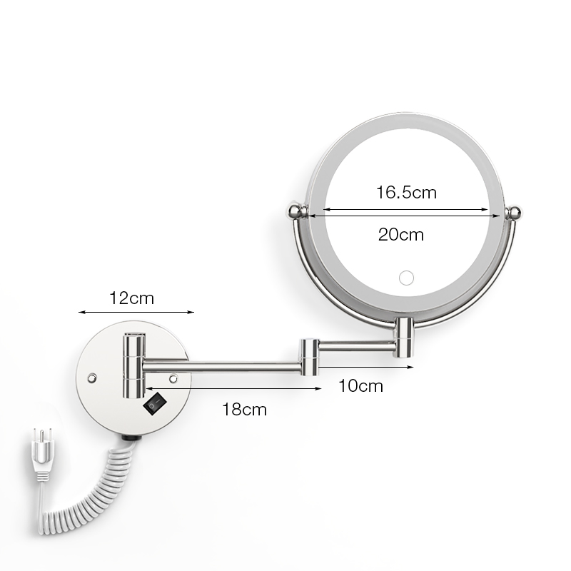 Wall Mounted LED Makeup Mirror - Home Theater Bathroom ulasan dan harga