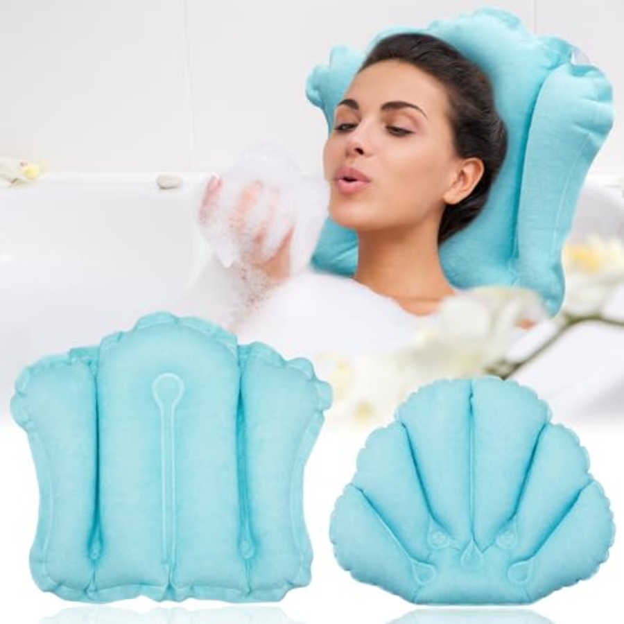 2 Pcs Inflatable Bath Pillow w - Bathtub Pillow Inflatable ulasan dan harga