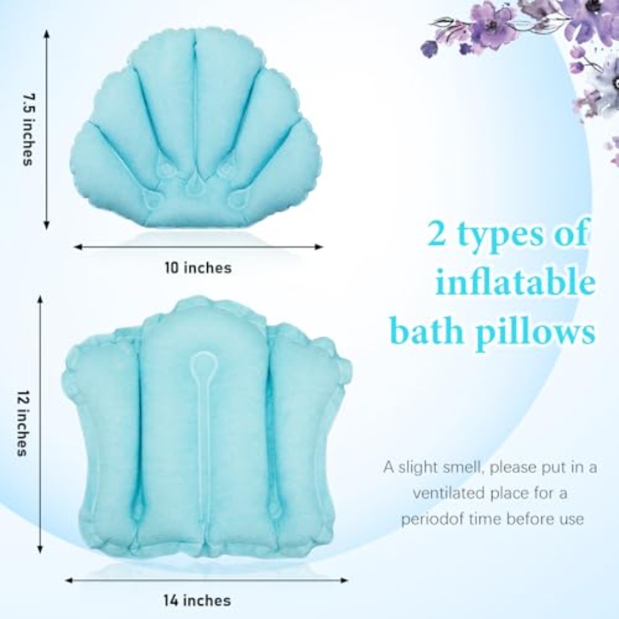 2 Pcs Inflatable Bath Pillow w - Bathtub Pillow Inflatable ulasan dan harga