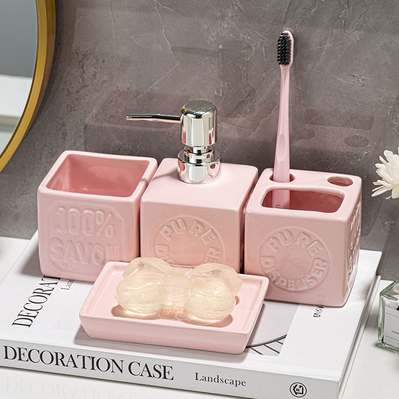 Ceramic Bathroom Organizer Set - Zara Home Bathroom Set ulasan dan harga