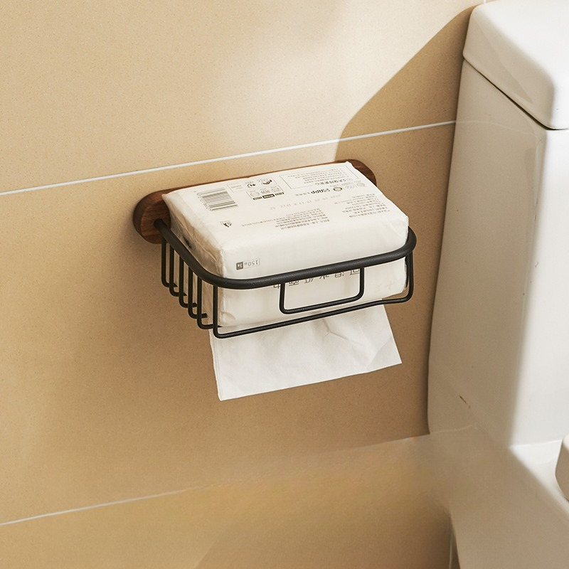 Solid Wood Tissue Holder Witho - Home Bathroom Paper Towels ulasan dan harga