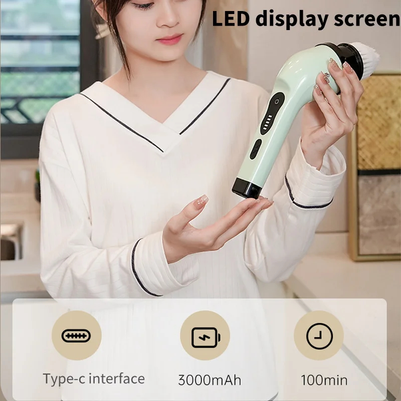 9-in-1 Electric Cleaning Brush - Home Bathroom Cleaning Machine ulasan dan harga