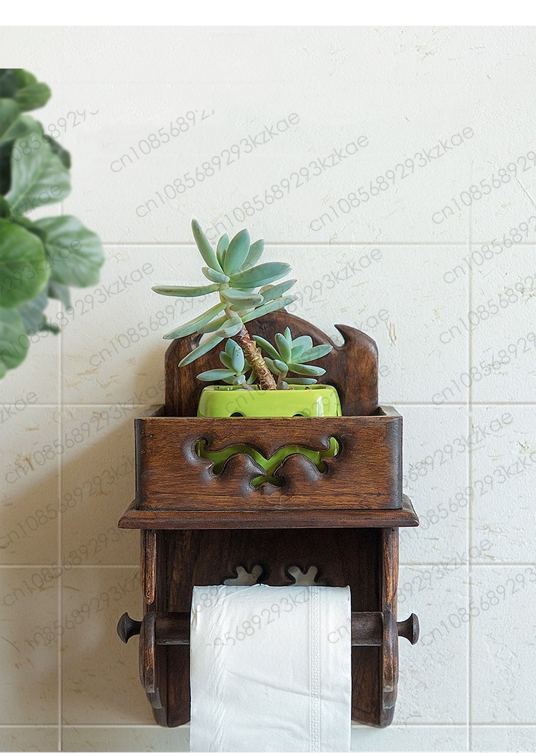 Wooden Paper Towel Holder Toil - Home Bathroom Paper Towels ulasan dan harga