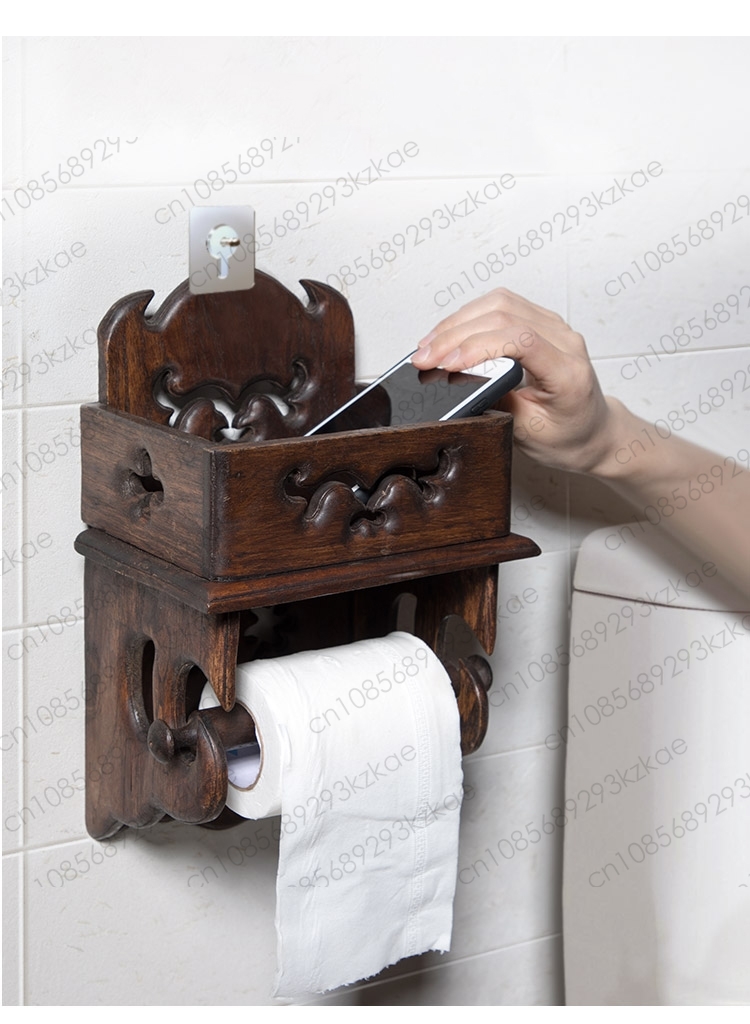 Wooden Paper Towel Holder Toil - Home Bathroom Paper Towels ulasan dan harga
