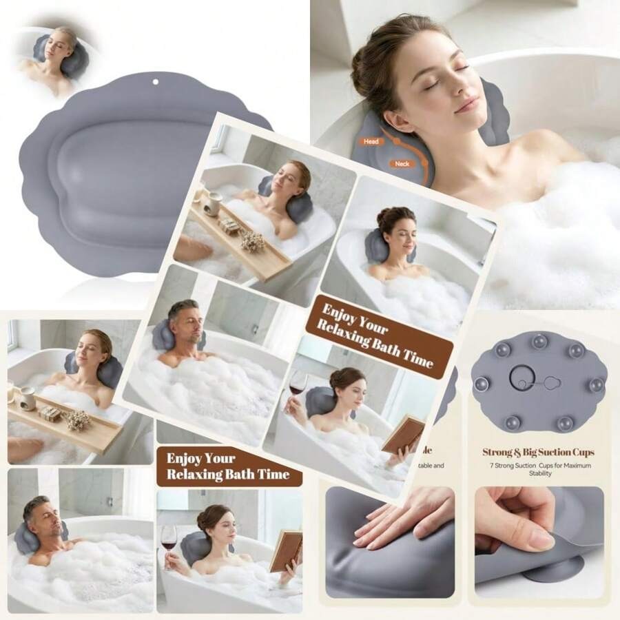 Silicone Bath Pillow For Tub I - Bathtub Pillow Inflatable ulasan dan harga