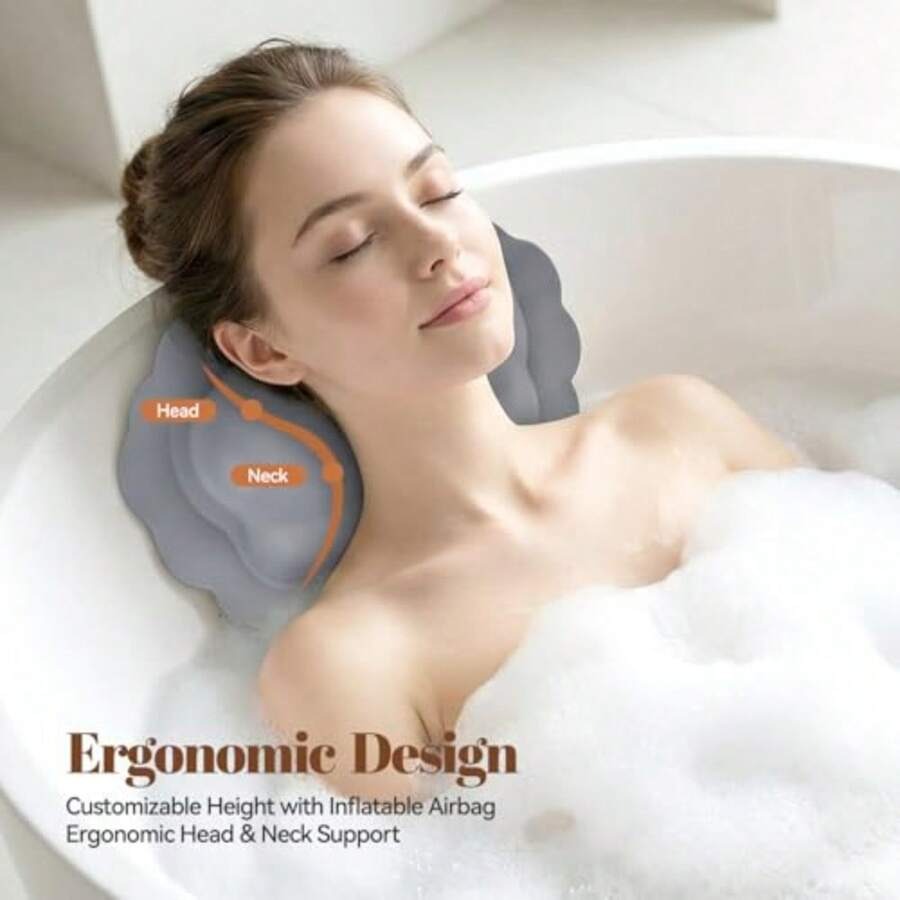 Silicone Bath Pillow For Tub I - Bathtub Pillow Inflatable ulasan dan harga