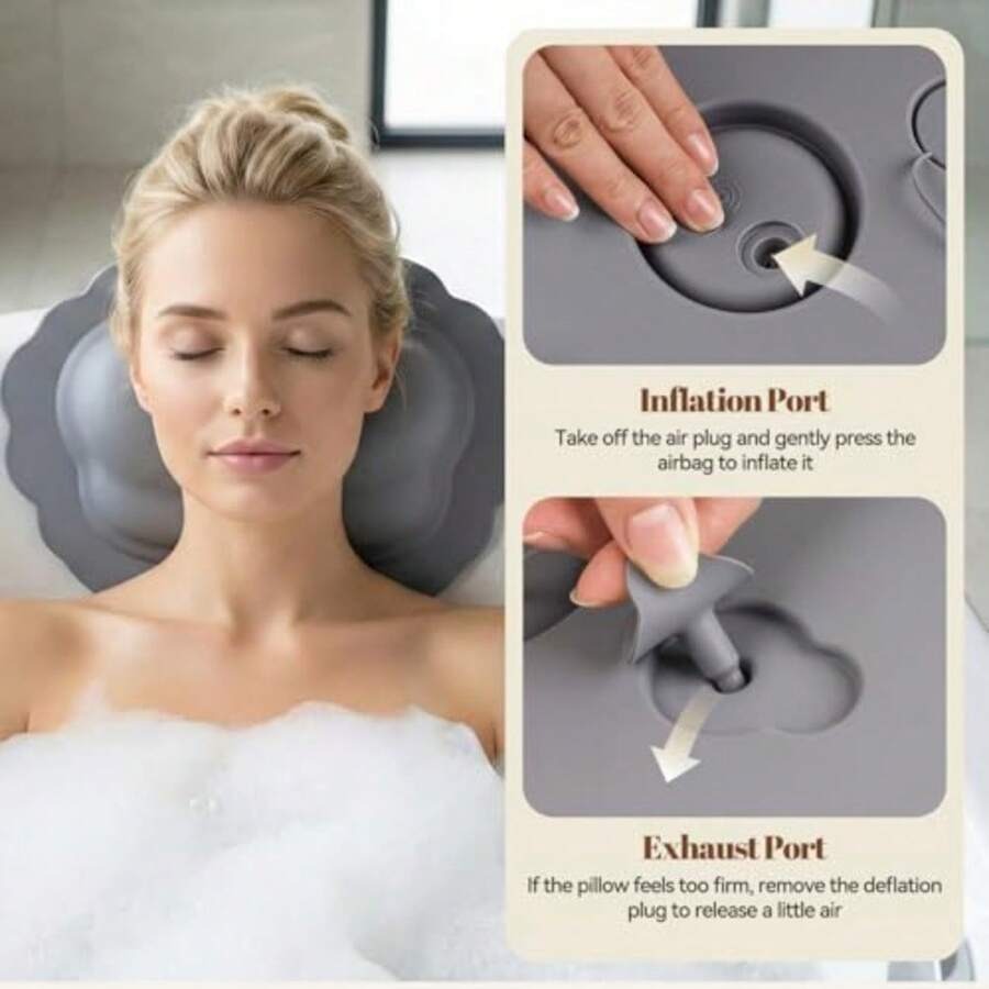 Silicone Bath Pillow For Tub I - Bathtub Pillow Inflatable ulasan dan harga