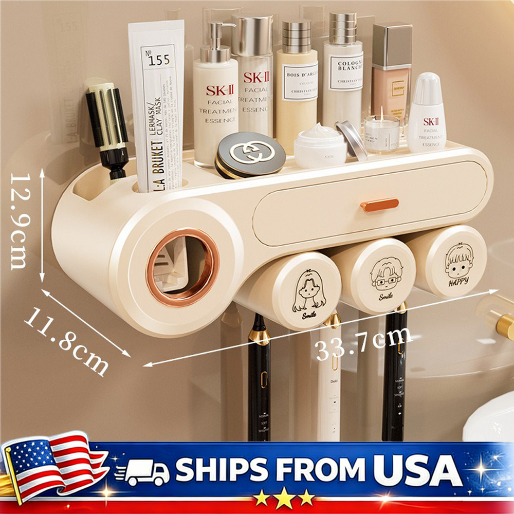 Toothbrush Holder Wall Mounted - Toothbrush Holder Set ulasan dan harga