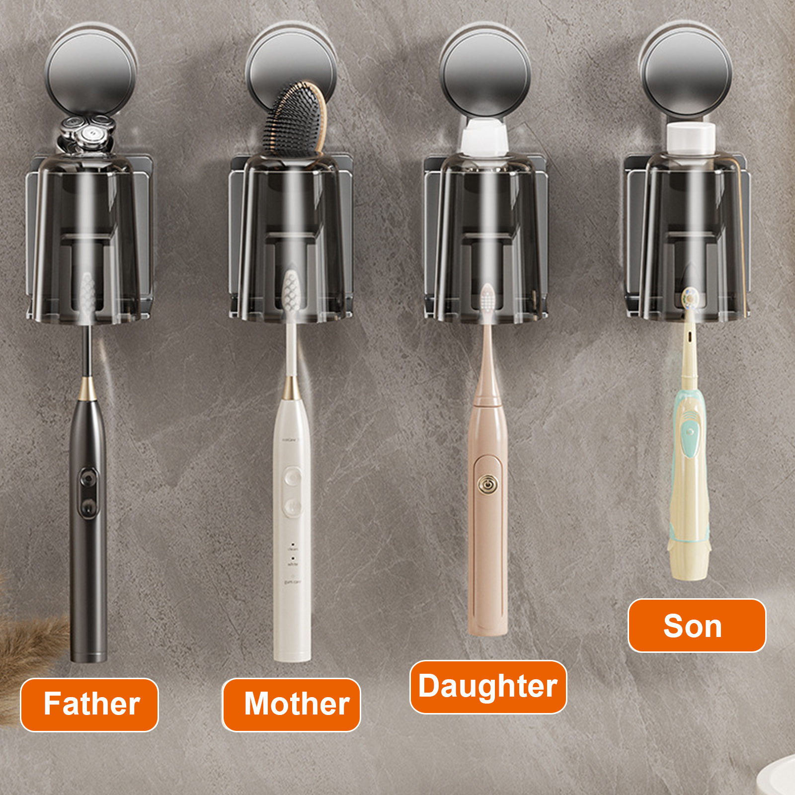 Suction Cup Toothbrush Holder  - Toothbrush Holder Set ulasan dan harga