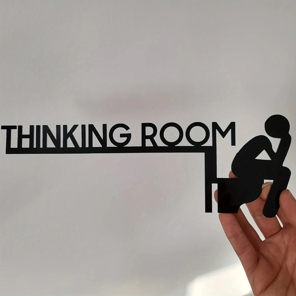 Thinking Room Toilet Door Corn - Home Bathroom Door Signs ulasan dan harga