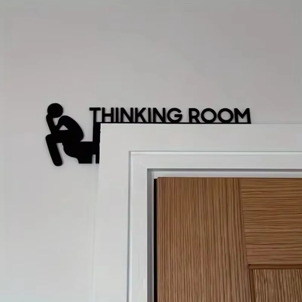 Thinking Room Toilet Door Corn - Home Bathroom Door Signs ulasan dan harga