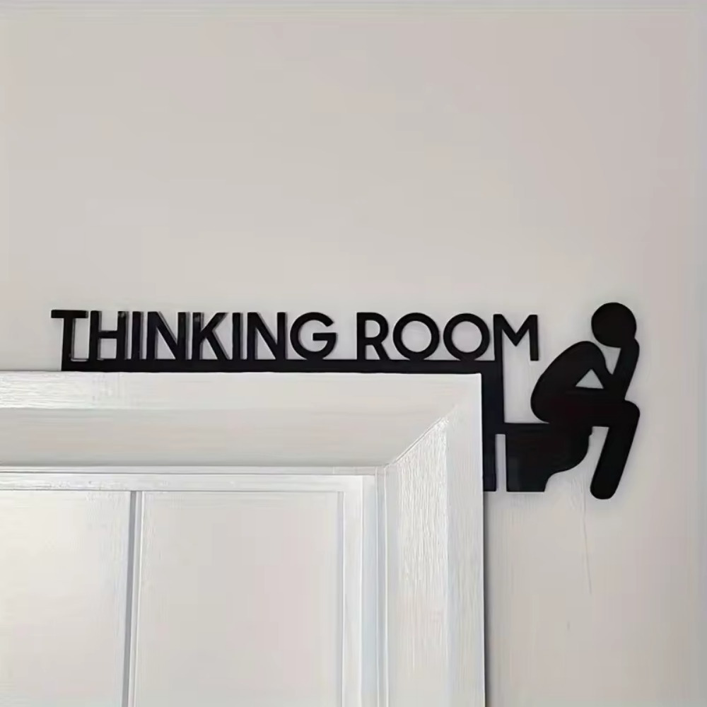 Thinking Room Toilet Door Corn - Home Bathroom Door Signs ulasan dan harga
