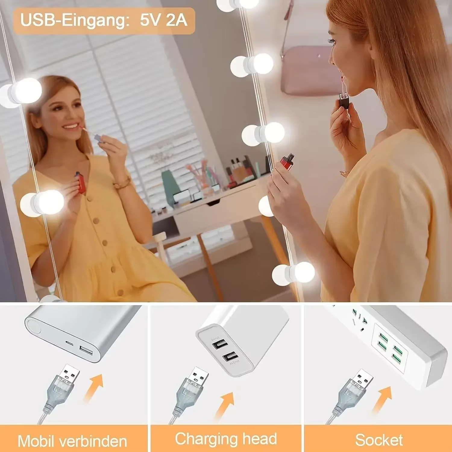 10LED Makeup Mirror Light Bulb - Home Theater Bathroom ulasan dan harga
