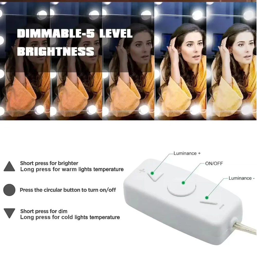 10LED Makeup Mirror Light Bulb - Home Theater Bathroom ulasan dan harga